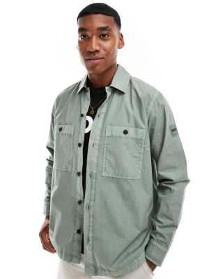 BOSS Orange BOSS Orange locky overshirt in dark green