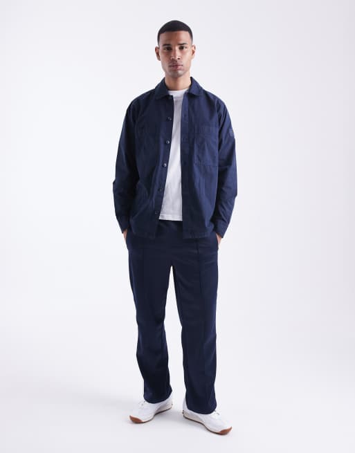 Boss Orange Locky shacket in dark blue, 2 of 5