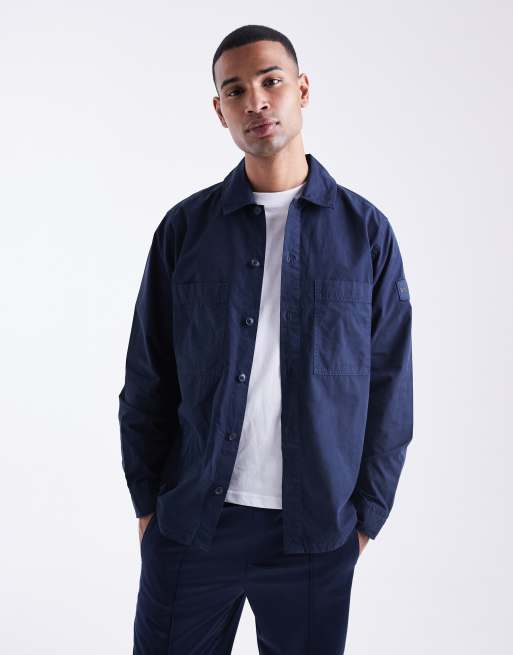 BOSS Orange Locky shirt in dark blue