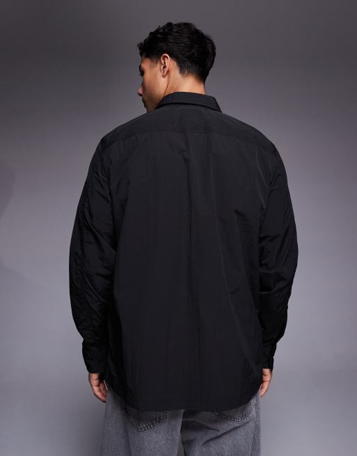BOSS Orange lotape overshirt in black, 3 of 5