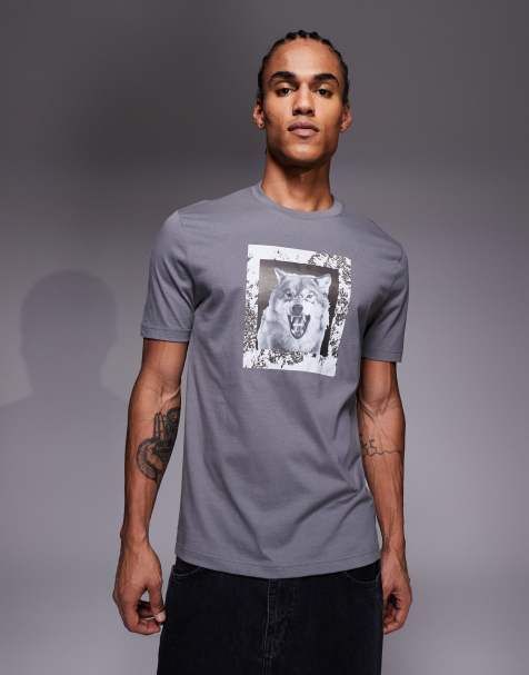 Boss Orange lupo regular fit t-shirt in grey - view 1
