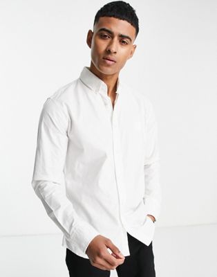 BOSS Orange Mabsoot oxford shirt in white | ASOS