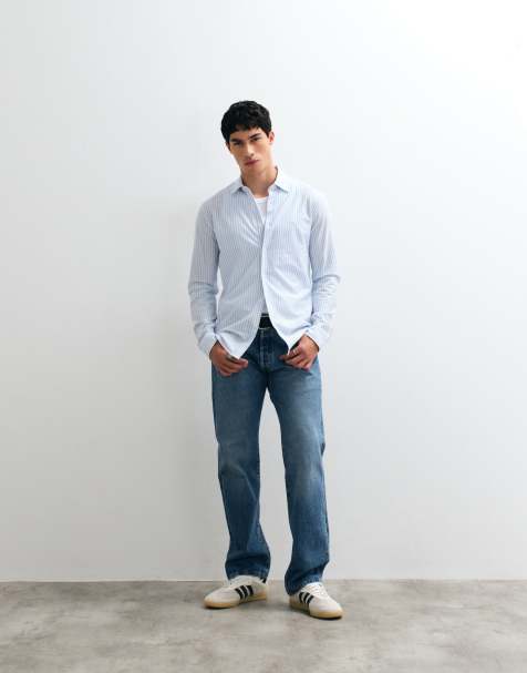 BOSS Orange - My Soft - Camicia slim fit azzurra - view 1