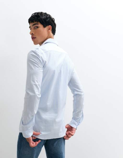 Boss Orange my soft slim fit shirt in light blue, 4 of 5