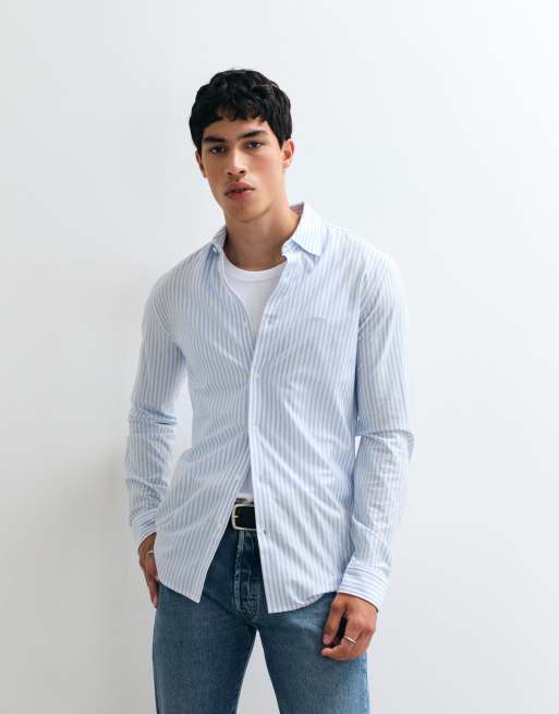 Boss Orange my soft slim fit shirt in light blue, 5 of 5