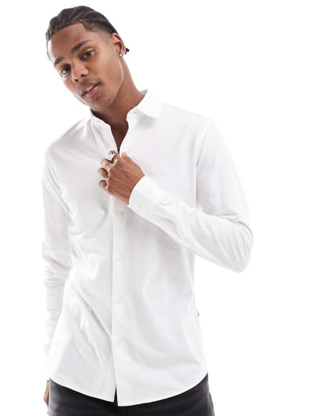 BOSS Orange - mysoft slim fit jersey shirt in white