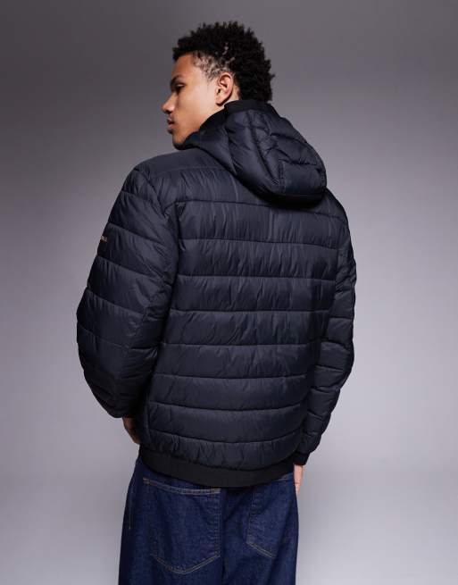 Boss Orange odenis hooded padded jacket in black, 3 of 5
