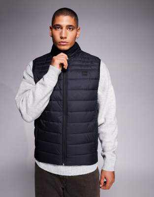 Boss Orange - Odeno - Doudoune sans manches légère coupe ajustée - Noir