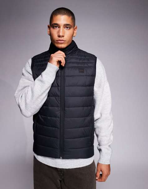 Boss Orange – Odeno – Leichte Slim Fit Pufferweste in Schwarz - view 1