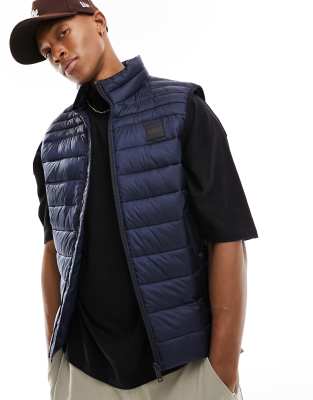 BOSS Orange Odeno1 padded gilet in navy-Blue