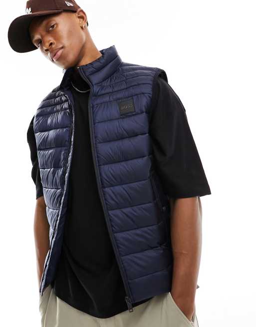 BOSS Orange Odeno1 padded vest in navy