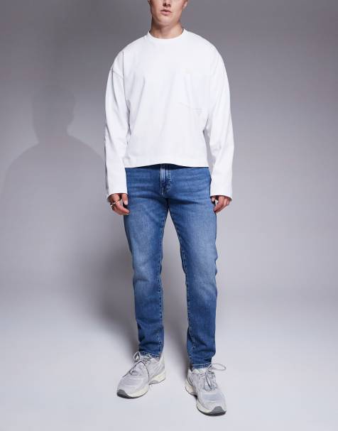 BOSS Orange - ONYX BO - Jeans met toelopende pasvorm in mid-wash - view 1