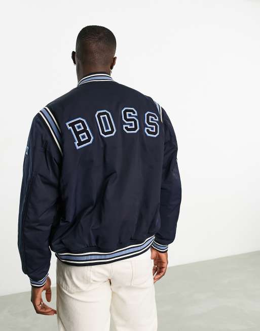 Hugo boss on sale varsity jacket