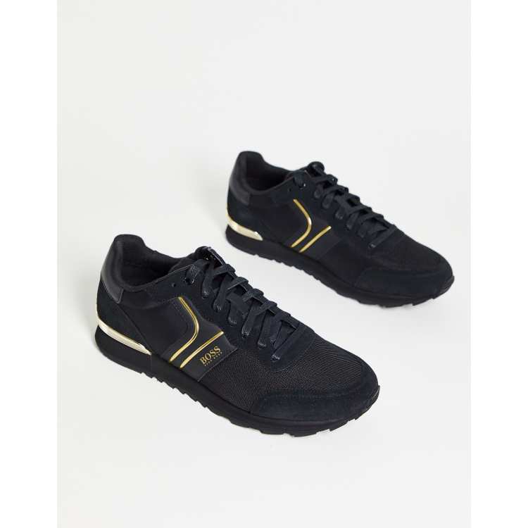 Hugo boss hot sale gold trainers