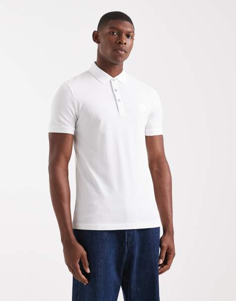 BOSS Orange Passenger polo top in white