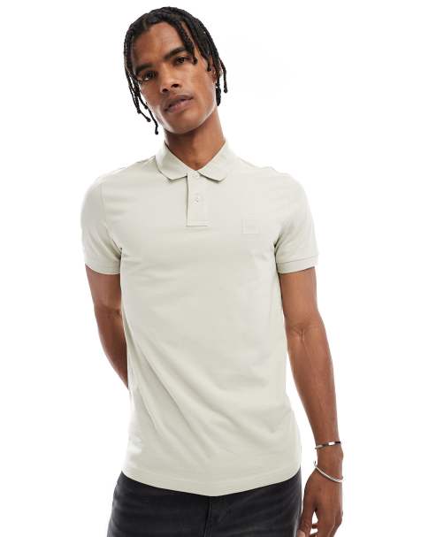 BOSS Orange - Passenger - Lys beige poloskjorte - view 1