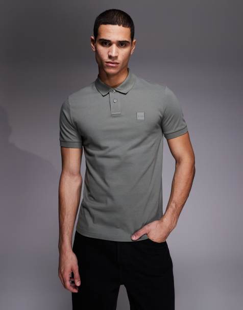 BOSS Orange - Passenger - Piqué poloshirt met ton-sur-ton logo in grijs - view 1