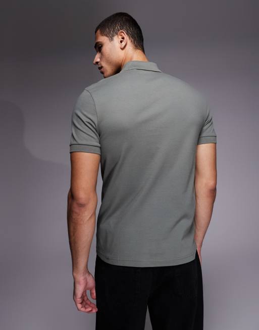 BOSS Orange - Passenger - Piqué poloshirt met ton-sur-ton logo in grijs , 3 van 5