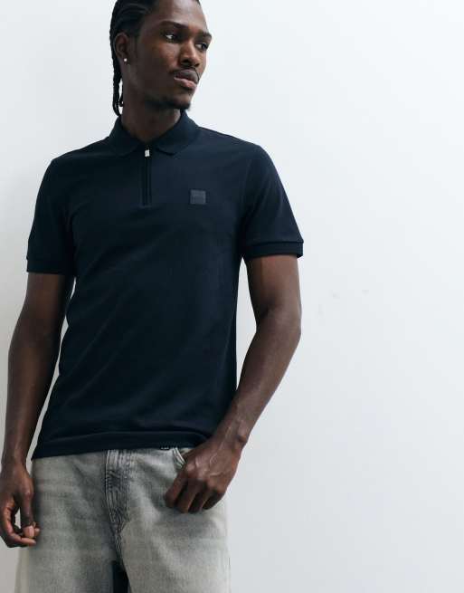 BOSS Orange - Passenger - Polo ajusté en piqué - Bleu foncé, 4 de 5