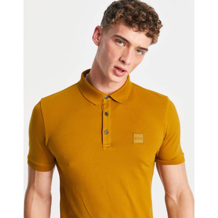 Hugo boss polo discount geel