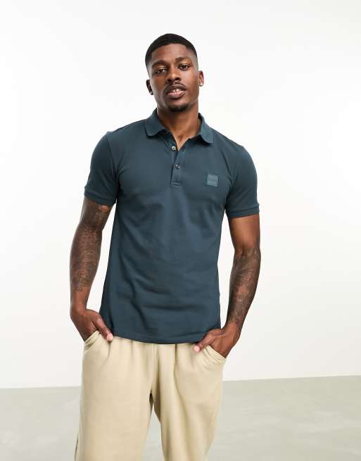 BOSS Orange Passenger polo in ASOS | open green