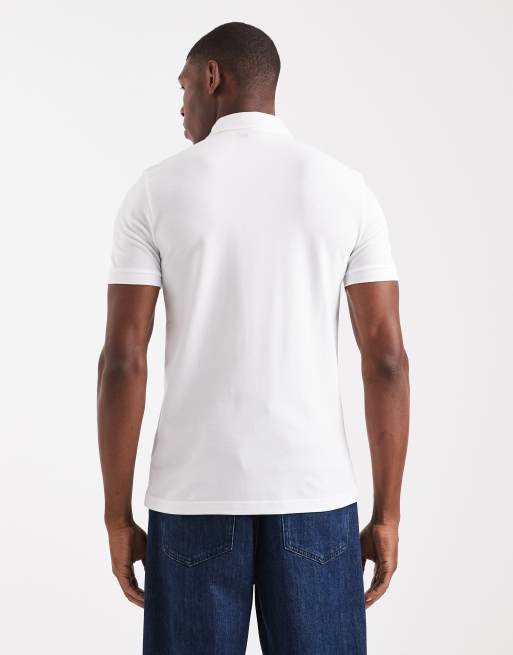 BOSS Orange Passenger polo top in white, 3 of 5