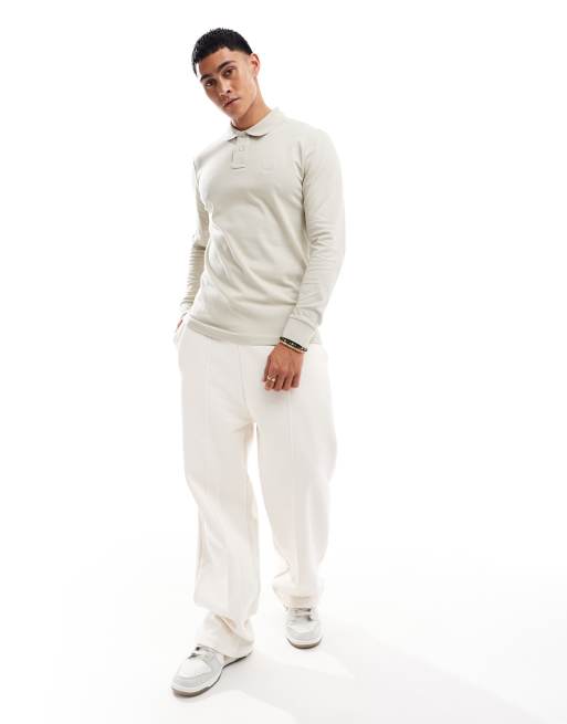 BOSS Orange - Passerby - Polo à manches longues - Beige, 4 de 4