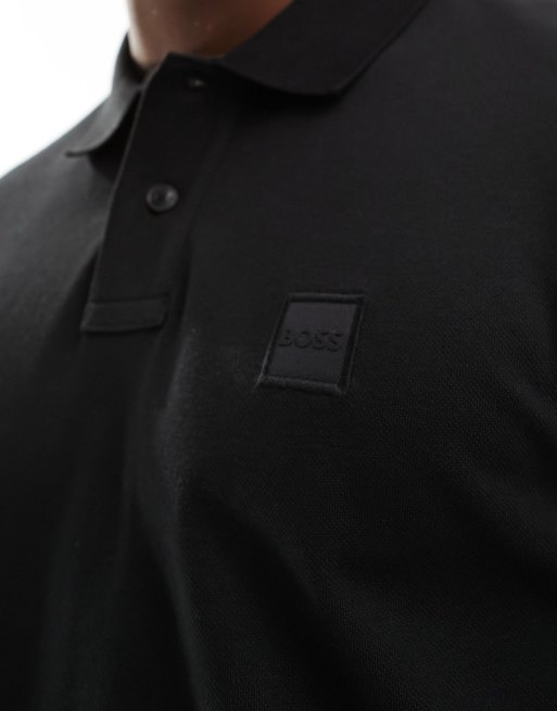 BOSS Orange - Passerby - Polo met lange mouwen in zwart, 3 van 4