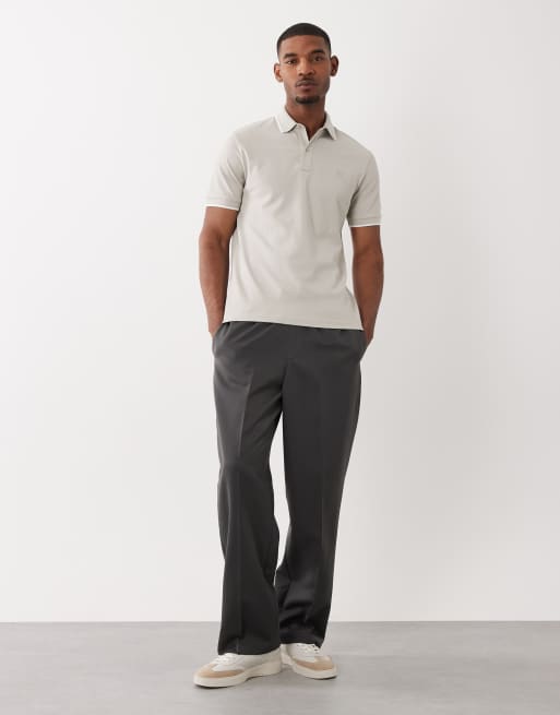 BOSS Orange - Passertip - Polo gris de piqué, 2 de 5