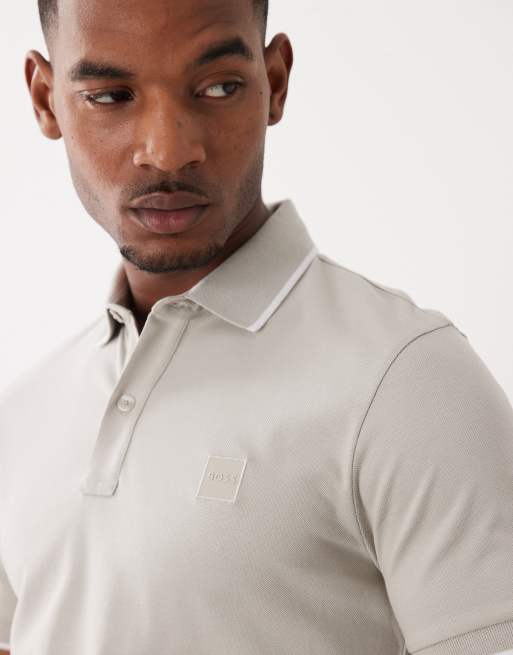 BOSS Orange - Passertip - Polo gris de piqué, 3 de 5