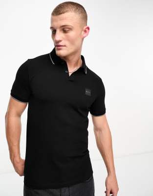 BOSS Orange - Passertip - Sort slim-poloskjorte