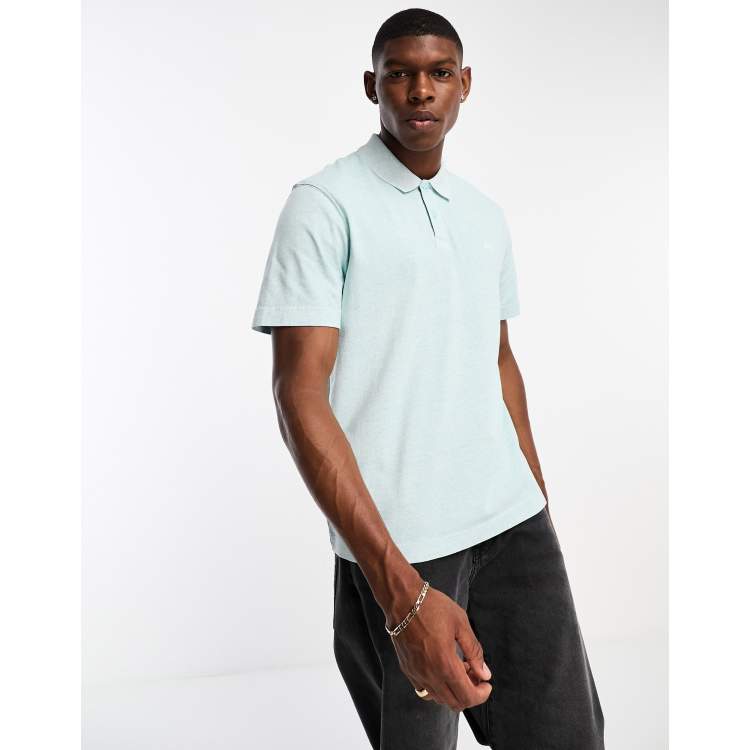 BOSS Orange Peneon polo shirt in open blue | ASOS