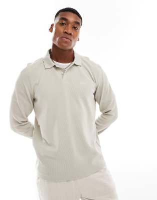 BOSS Orange BOSS Orange petempestolong polo shirt in light beige-Neutral