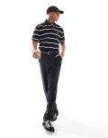 BOSS Orange polo in black stripe