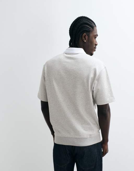 Boss Orange Polo mit lockerer Passform in Grau, 3 von 5