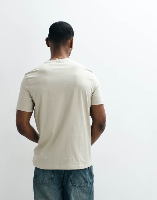 BOSS Orange – Regular-Fit-T-Shirt in Hellbeige mit farblich abgestimmtem Logo, 5 von 5