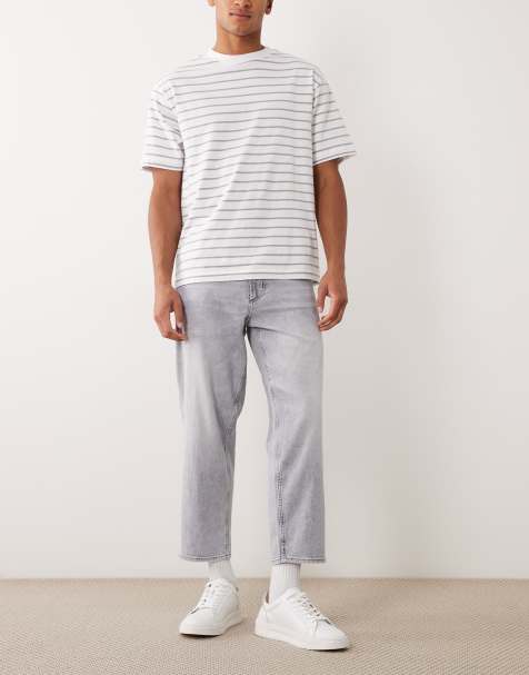 BOSS Orange relaxed fit denim jeans in medium gray - view 1