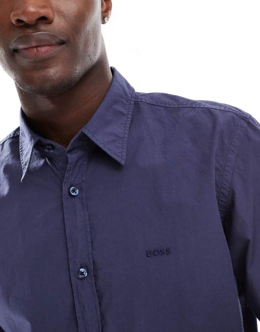 Boss Orange Relegant shirt in navy, 2 of 4