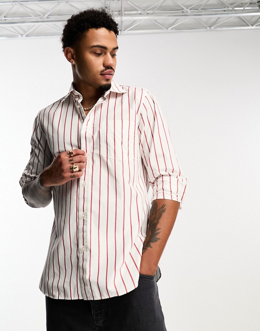 BOSS Orange Remiton relaxed fit shirt in natural-Neutral