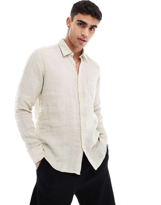 BOSS Orange - Rickert - Camicia beige chiaro