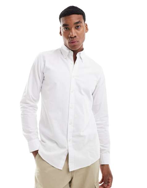 BOSS Orange - Rickert - Chemise Oxford à manches longues - Blanc - view 1