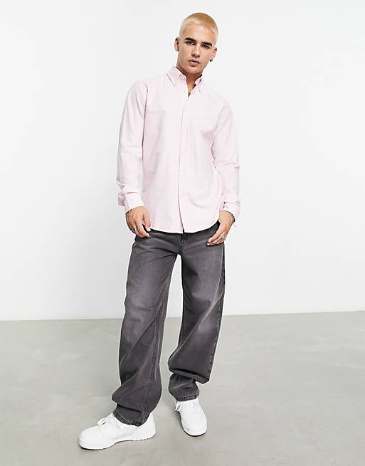 BOSS – Orange Rickert – Langärmliges Regular-Fit-Hemd in Pastellrosa | ASOS