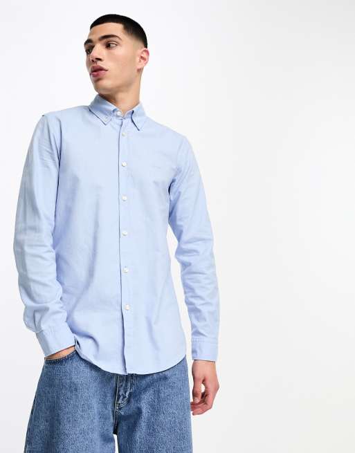 BOSS Orange - Rickert - Regular-fit overhemd in blauw