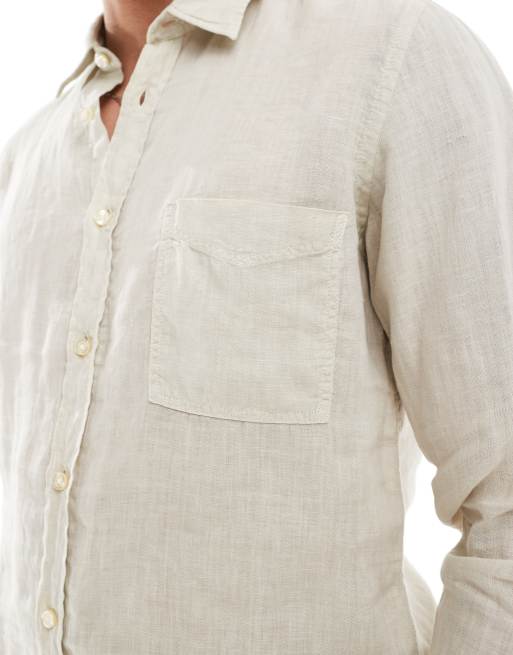 BOSS Orange Rickert shirt in light beige, 2 of 4