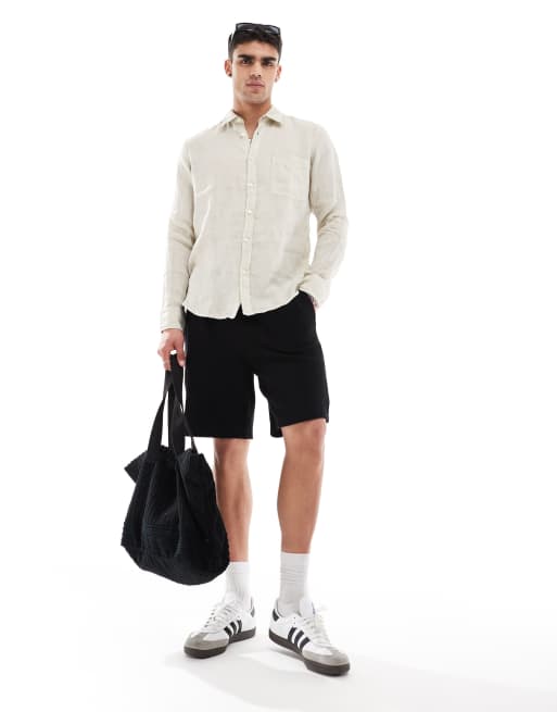 BOSS Orange Rickert shirt in light beige, 3 of 4