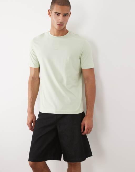 BOSS Orange - Salviegrøn T-shirt med logo på brystet, 3 af 5