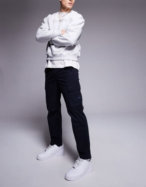 BOSS Orange Sisla-8-Cargo pants in navy