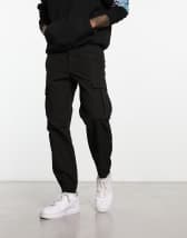 Barbour International Bolt cargo straight pants in black | ASOS