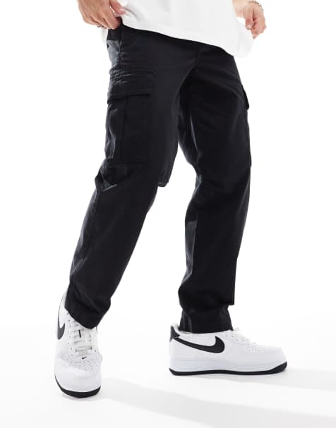 BOSS Orange sisla cargo trousers in black - view 1