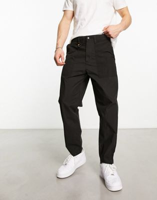 BOSS Orange Statum PP relaxed fit tech trousers in black - ASOS Price Checker